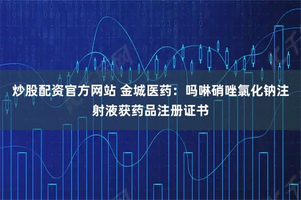 炒股配资官方网站 金城医药：吗啉硝唑氯化钠注射液获药品注册证书
